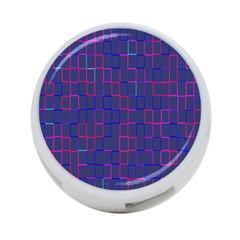 Grid Lines Square Pink Cyan Purple Blue Squares Lines Plaid 4-port Usb Hub (one Side) by Mariart