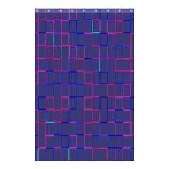 Grid Lines Square Pink Cyan Purple Blue Squares Lines Plaid Shower Curtain 48  X 72  (small)  by Mariart