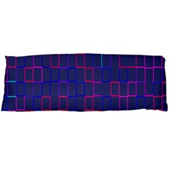 Grid Lines Square Pink Cyan Purple Blue Squares Lines Plaid Body Pillow Case (dakimakura)