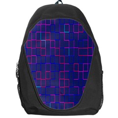 Grid Lines Square Pink Cyan Purple Blue Squares Lines Plaid Backpack Bag by Mariart