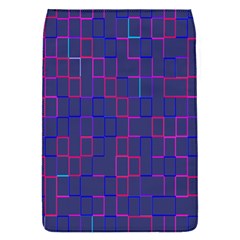 Grid Lines Square Pink Cyan Purple Blue Squares Lines Plaid Flap Covers (s) 