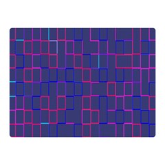 Grid Lines Square Pink Cyan Purple Blue Squares Lines Plaid Double Sided Flano Blanket (mini)  by Mariart