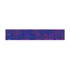 Grid Lines Square Pink Cyan Purple Blue Squares Lines Plaid Flano Scarf (mini) by Mariart