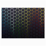 Hexagons Honeycomb Large Glasses Cloth (2-Side) Front