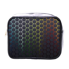 Hexagons Honeycomb Mini Toiletries Bags by Mariart