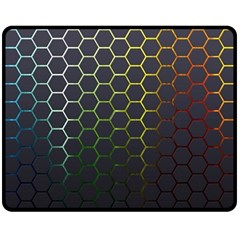 Hexagons Honeycomb Fleece Blanket (medium)  by Mariart