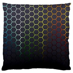 Hexagons Honeycomb Large Flano Cushion Case (one Side) by Mariart