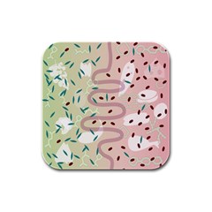 Gut Story Rubber Square Coaster (4 Pack) 