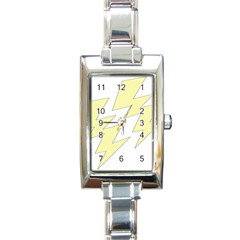 Lightning Yellow Rectangle Italian Charm Watch