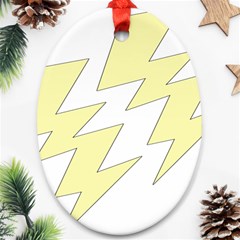 Lightning Yellow Ornament (oval)