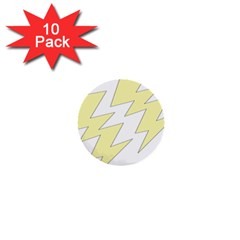 Lightning Yellow 1  Mini Buttons (10 Pack) 