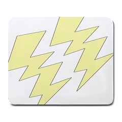 Lightning Yellow Large Mousepads by Mariart