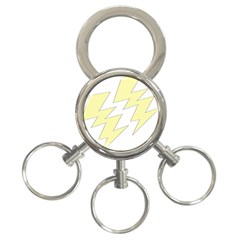 Lightning Yellow 3-ring Key Chains