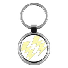 Lightning Yellow Key Chains (round) 