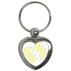 Lightning Yellow Key Chains (heart)  by Mariart