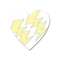 Lightning Yellow Heart Magnet by Mariart