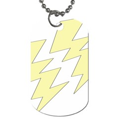 Lightning Yellow Dog Tag (one Side) by Mariart