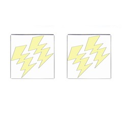 Lightning Yellow Cufflinks (square) by Mariart