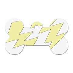 Lightning Yellow Dog Tag Bone (one Side) by Mariart