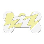 Lightning Yellow Dog Tag Bone (Two Sides) Front