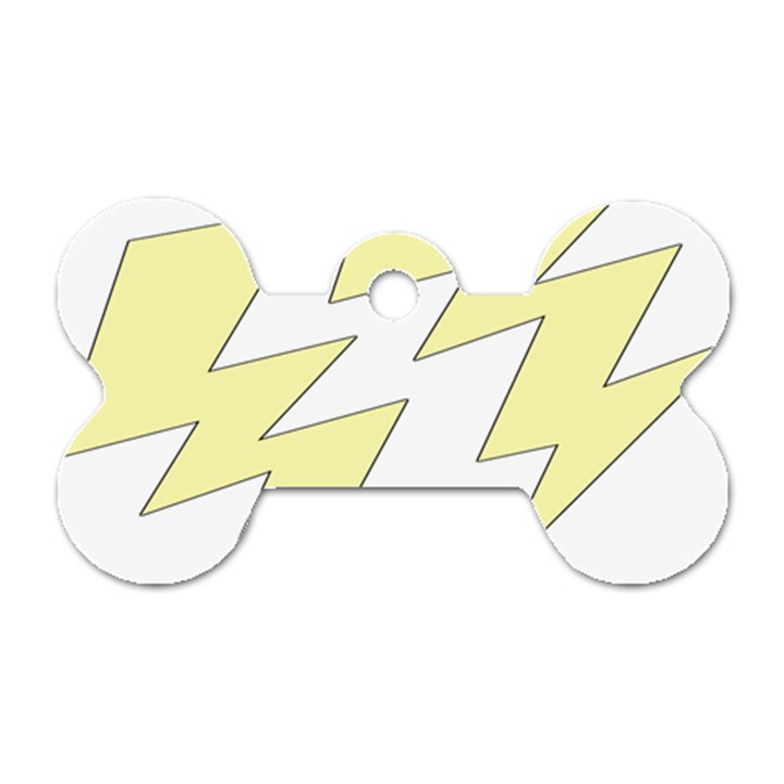 Lightning Yellow Dog Tag Bone (Two Sides)