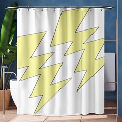 Lightning Yellow Shower Curtain 60  X 72  (medium)  by Mariart