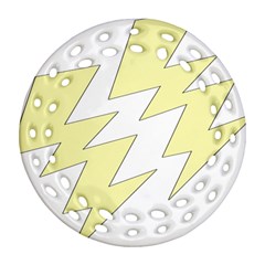 Lightning Yellow Ornament (round Filigree) by Mariart