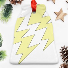 Lightning Yellow Bell Ornament (two Sides) by Mariart