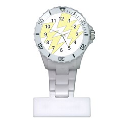 Lightning Yellow Plastic Nurses Watch by Mariart