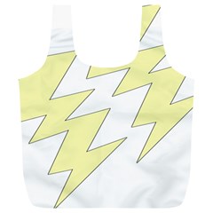 Lightning Yellow Full Print Recycle Bags (l)  by Mariart