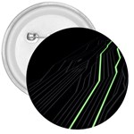 Green Lines Black Anime Arrival Night Light 3  Buttons Front