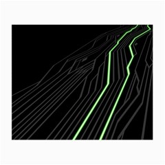 Green Lines Black Anime Arrival Night Light Small Glasses Cloth by Mariart