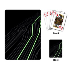 Green Lines Black Anime Arrival Night Light Playing Card by Mariart