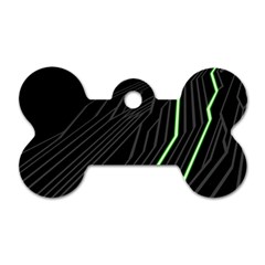 Green Lines Black Anime Arrival Night Light Dog Tag Bone (one Side) by Mariart