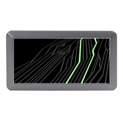 Green Lines Black Anime Arrival Night Light Memory Card Reader (mini) by Mariart