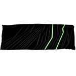 Green Lines Black Anime Arrival Night Light Body Pillow Case Dakimakura (Two Sides) Front