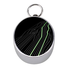 Green Lines Black Anime Arrival Night Light Mini Silver Compasses by Mariart