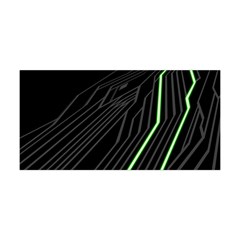 Green Lines Black Anime Arrival Night Light Yoga Headband by Mariart