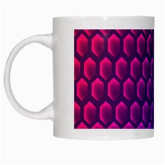 Hexagon Widescreen Purple Pink White Mugs by Mariart