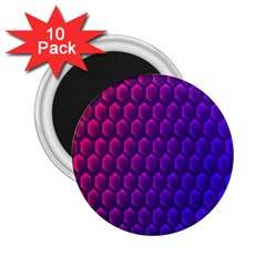 Hexagon Widescreen Purple Pink 2 25  Magnets (10 Pack) 