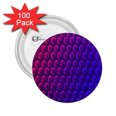 Hexagon Widescreen Purple Pink 2 25  Buttons (100 Pack) 