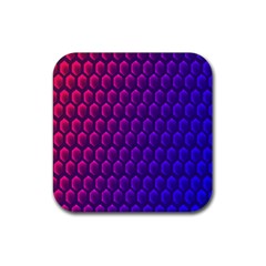 Hexagon Widescreen Purple Pink Rubber Coaster (square)  by Mariart