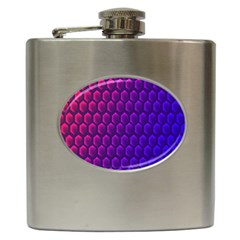 Hexagon Widescreen Purple Pink Hip Flask (6 Oz) by Mariart