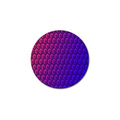 Hexagon Widescreen Purple Pink Golf Ball Marker (4 Pack)