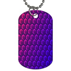 Hexagon Widescreen Purple Pink Dog Tag (two Sides) by Mariart