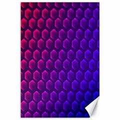 Hexagon Widescreen Purple Pink Canvas 12  X 18   by Mariart