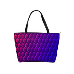 Hexagon Widescreen Purple Pink Shoulder Handbags by Mariart