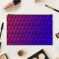 Hexagon Widescreen Purple Pink Cosmetic Bag (large) 