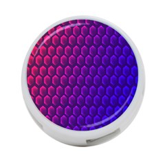 Hexagon Widescreen Purple Pink 4-port Usb Hub (one Side) by Mariart