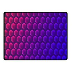 Hexagon Widescreen Purple Pink Fleece Blanket (small) by Mariart